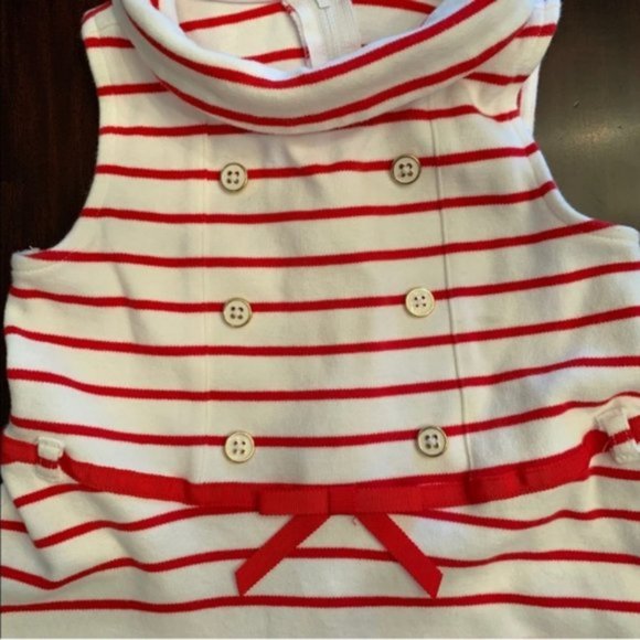 Janie and Jack Sailor Nautical Dress Red White 3T - Picture 4 of 6